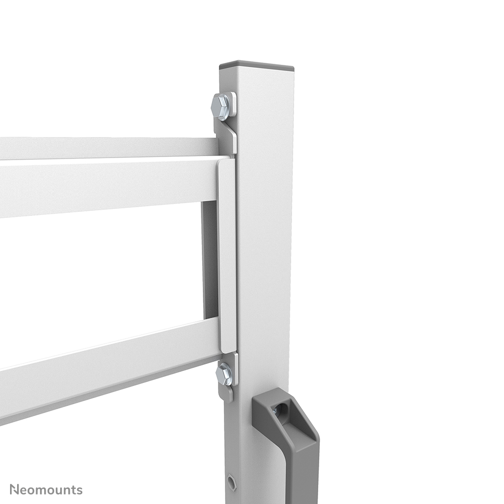 Neomounts FL50-525WH1 Support au sol mobile pour écran 55-86" - étagère multimédia incluse - installation rapide - TÜV